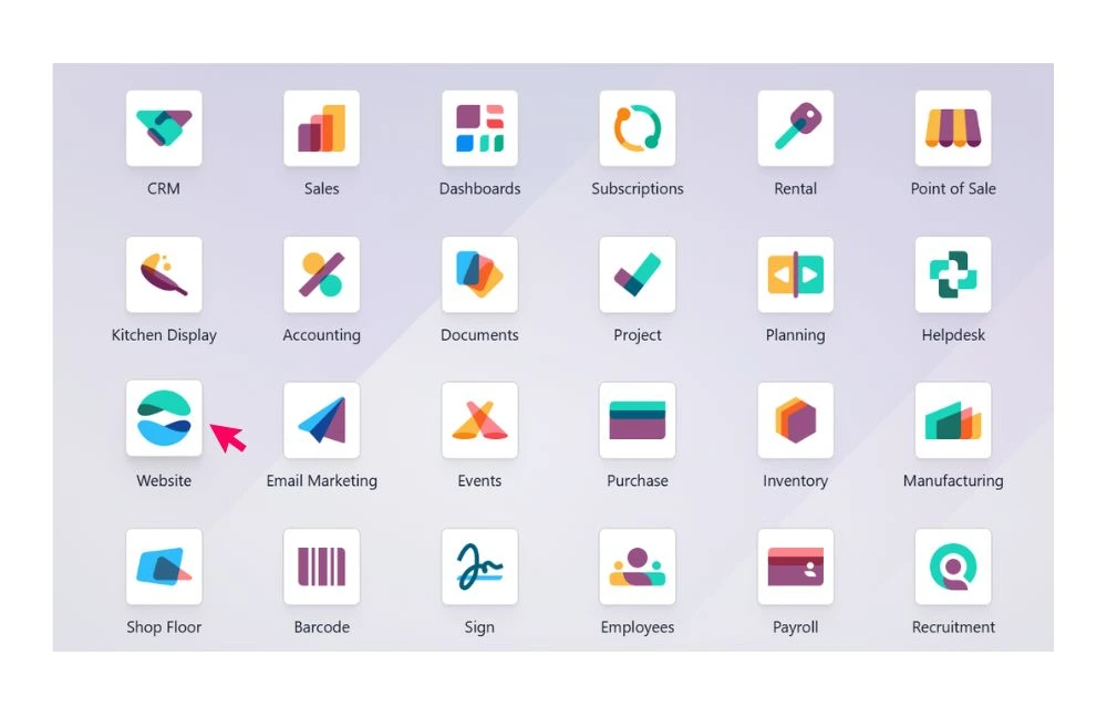 Odoo website module