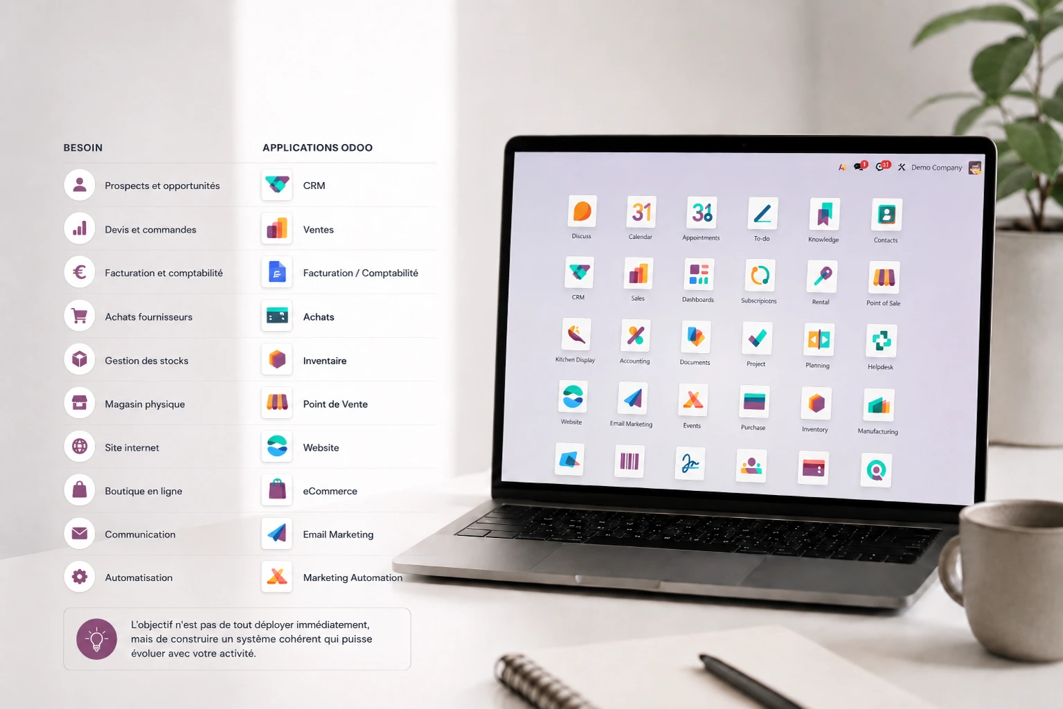 Centralisez vos outils avec odoo