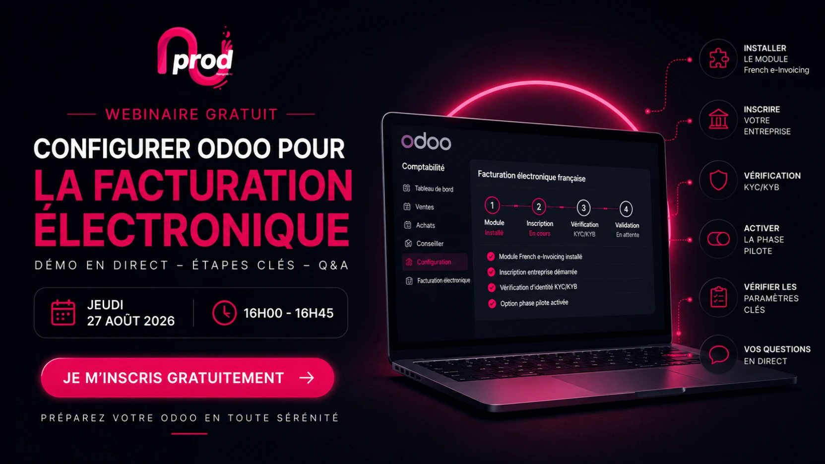 Webinaire Nuprod : configuration facturation électronique Odoo